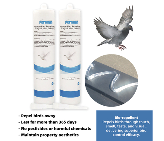 Pestman Bird Repellent Gel – Global Delivery to Your Door – Supply for Facility Management & Property Maintenance Companies, Building Cleaning Company, Pest Control Companies & Distributors