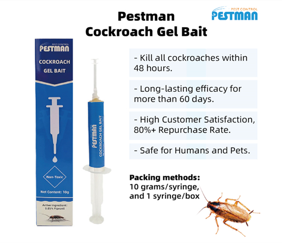 Pestman Cockroach Gel Bait (10g)- Global Delivery to Your Door – Supply for Wholesalers, Online Sellers, Distributors and Retailers