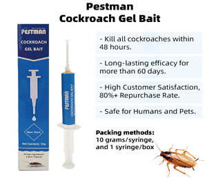 Pestman Cockroach Gel Bait (10g)- Global Delivery to Your Door – Supply for Wholesalers, Online Sellers, Distributors and Retailers