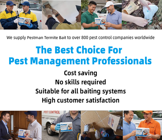 Pestman Hexaflumuron Termite Bait – Global Delivery to Your Door – Supply for Pest Control Companies, Wholesalers, Online Sellers, and Retailers.